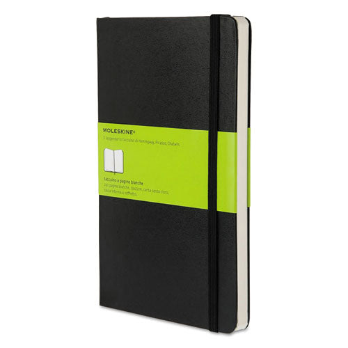 Hard Cover Notebook, Unruled, Black Cover, 8.25 X 5, 192 Sheets