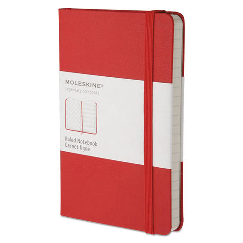 Hard Cover Notebook, Narrow Rule, Red Cover, 5.5 X 3.5, 192 Sheets