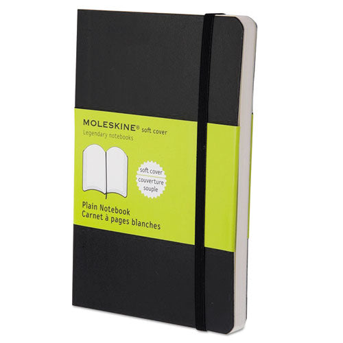 Classic Softcover Notebook, Unruled, Black Cover, 5.5 X 3.5, 192 Sheets
