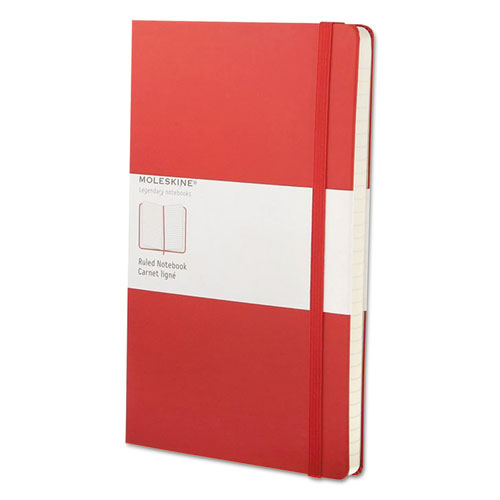 Classic Colored Hardcover Notebook, Narrow Rule, Red Cover, 8.25 X 5, 240 Sheets