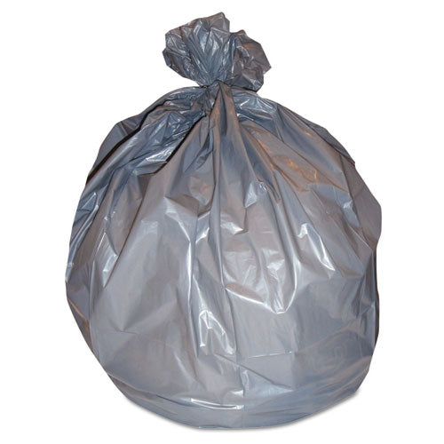 Linear Low-density Can Liners, 45 Gal, 1.7 Mil, 39" X 46", Silver, 50-carton