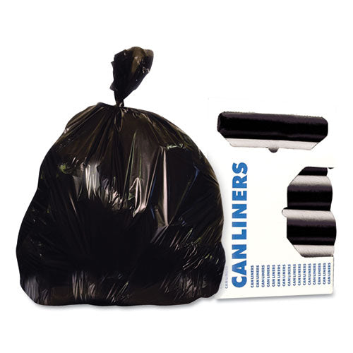 Low-density Repro Can Liner, 56 Gal, 2 Mil, 43" X 47", Black, 100-carton