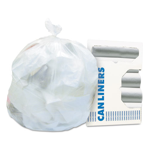 High-density Waste Can Liners, 16 Gal, 8 Microns, 24" X 33", Natural, 1,000-carton