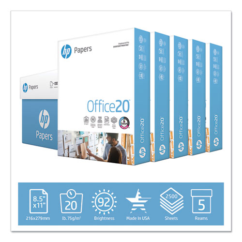 Office20 Paper, 92 Bright, 20lb, 8.5 X 11, White, 500 Sheets-ream, 5 Reams-carton