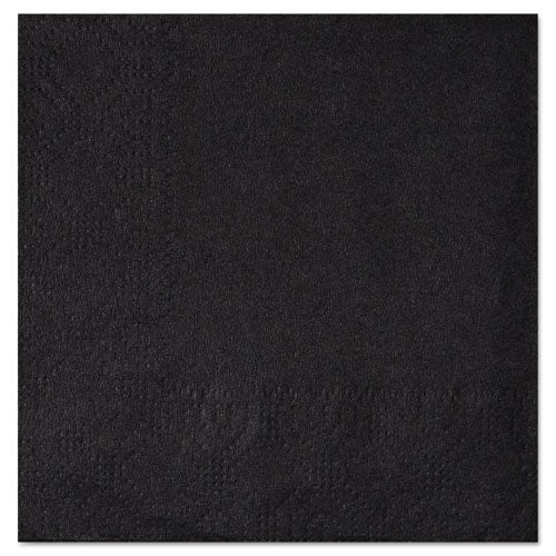 Beverage Napkins, 2-ply, 9 1-2 X 9 1-2, Black, 1000-carton