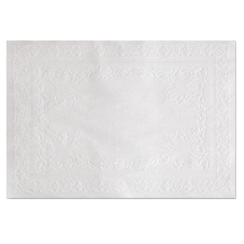 Classic Embossed Straight Edge Placemats, 10 X 14, White, 1,000-carton