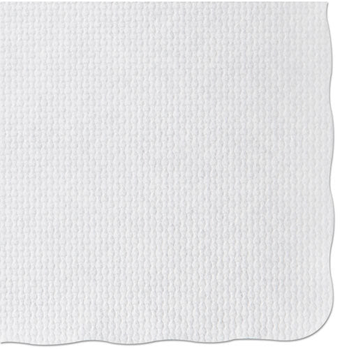 Knurl Embossed Scalloped Edge Placemats, 9.5 X 13.5, White, 1,000-carton
