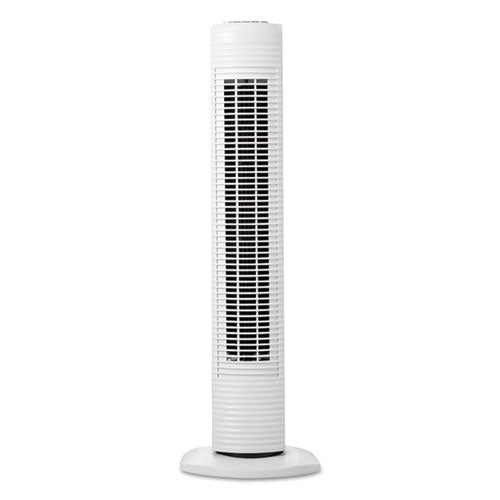 Oscillating Tower Fan, Three-speed, White, 5 9-10"w X 31"h