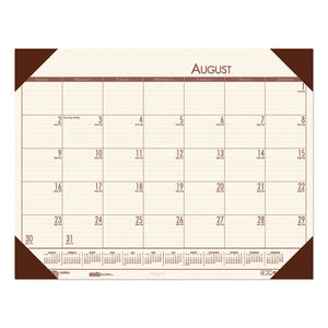 Recycled Ecotones Academic Desk Pad Calendar, 18.5 X 13, Brown Corners, 2020-2021