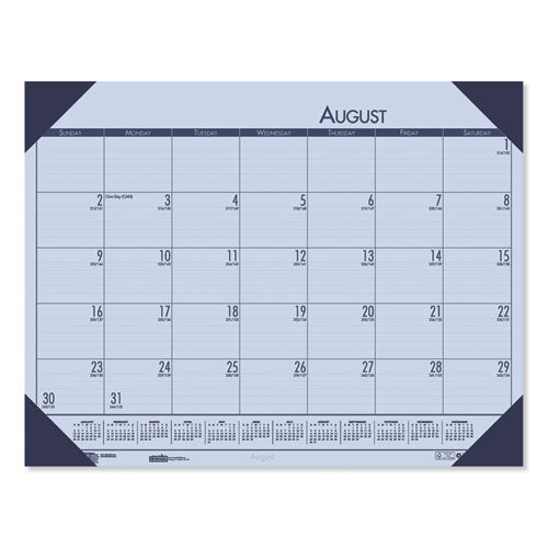 Recycled Ecotones Academic Desk Calendar, 18.5 X 13, Cordovan Corners, 2020-2021