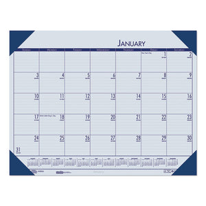 Recycled Ecotones Ocean Blue Monthly Desk Pad Calendar, 22 X 17, 2021