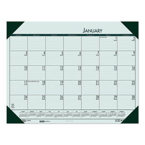 Recycled Ecotones Woodland Green Monthly Desk Pad Calendar, 22 X 17, 2021