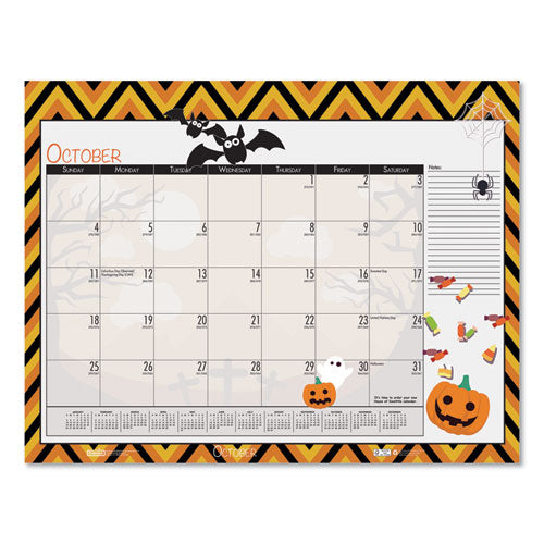 100% Recycled Seasonal Academic Desk Pad Calendar, 22 X 17, 2020-2021