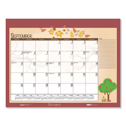Earthscapes Seasonal Desk Pad Calendar, 18.5 X 13, 2021