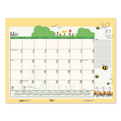 Earthscapes Seasonal Desk Pad Calendar, 18.5 X 13, 2021