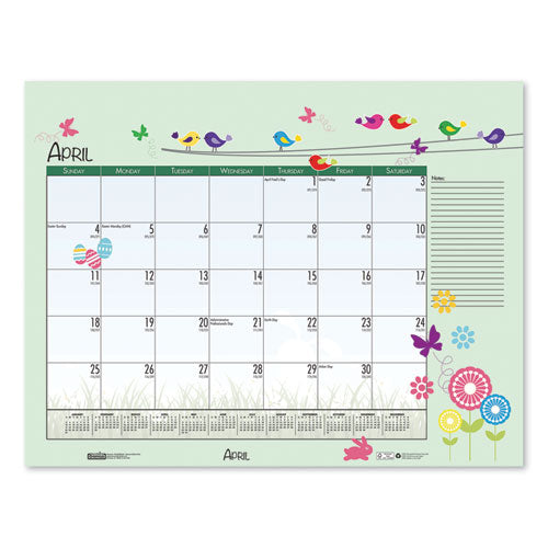 Earthscapes Seasonal Desk Pad Calendar, 18.5 X 13, 2021
