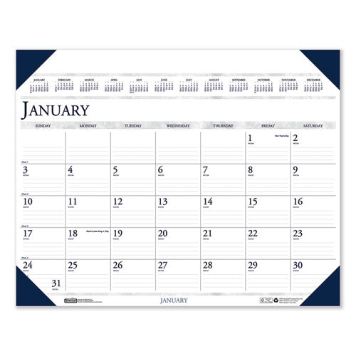 Executive Monthly Desk Pad Calendar, 24 X 19, 2021