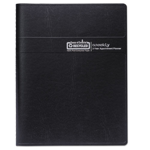 Recycled Two-year Professional Weekly Planner, 11 X 8.5, Black, 2021-2022