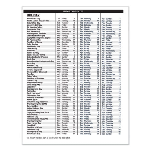 Recycled Two-year Professional Weekly Planner, 11 X 8.5, Black, 2021-2022