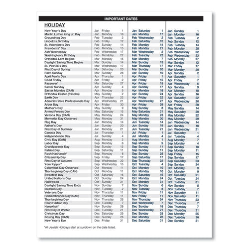 Recycled Professional Weekly Planner, 15-min Appointments, 11 X 8.5, Black, 2021