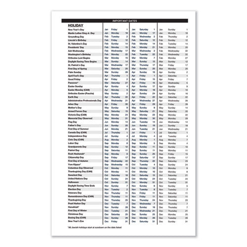 Daily Appointment Book, 15-minute Appointments, 8 X 5, Black, 2021