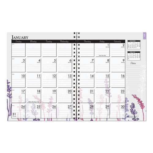 100% Recycled Wild Flower Monthly Weekly Planner, 9 X 7, Wild Flowers, 2021