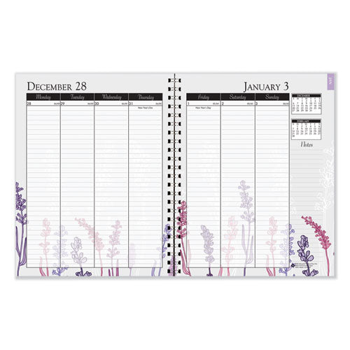 100% Recycled Wild Flower Monthly Weekly Planner, 9 X 7, Wild Flowers, 2021