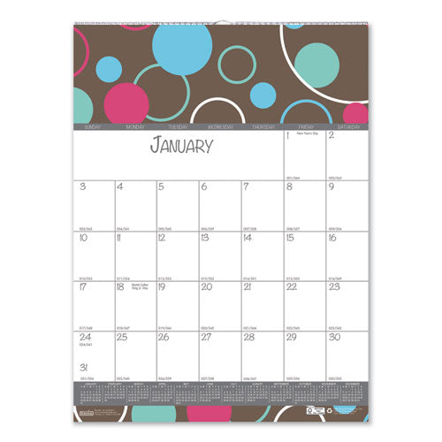 100% Recycled Bubbleluxe Wall Calendar, 12 X 16.5, 2021