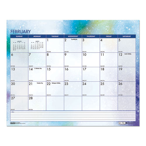 100% Recycled Cosmos Wall Calendar, 14.88 X 12, 2022