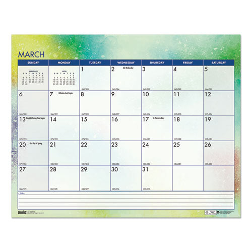 100% Recycled Cosmos Wall Calendar, 14.88 X 12, 2022