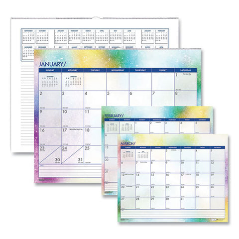 100% Recycled Cosmos Wall Calendar, 14.88 X 12, 2022