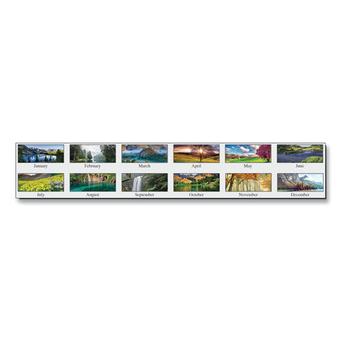 Recycled Scenic Compact Three-month Wall Calendar, 8 X 17, 2020-2022