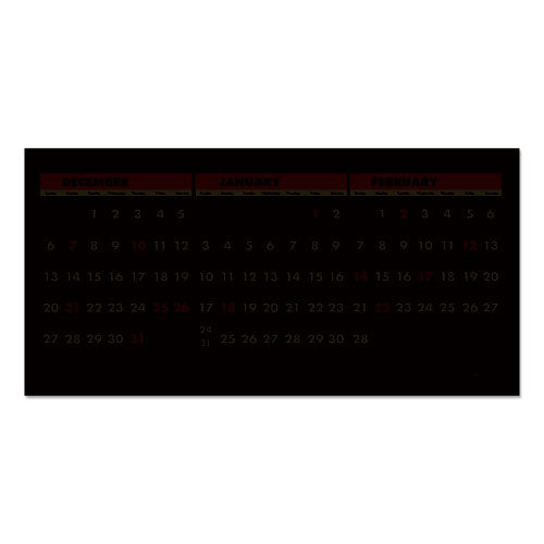 Recycled Three-month Horizontal Wall Calendar, 23.5 X 12, 14-month, 2020-2022