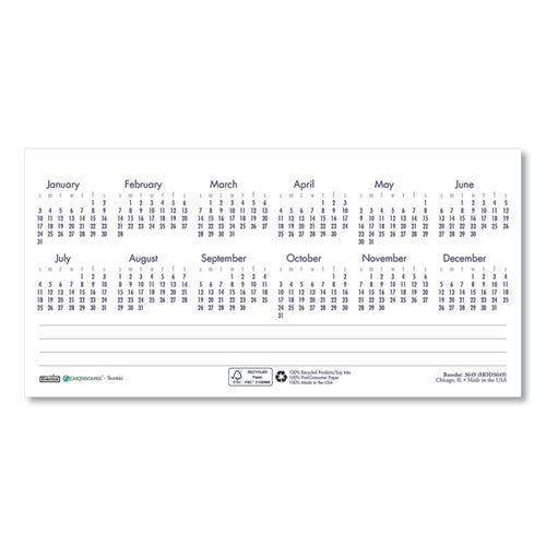 Recycled Scenic Photos Desk Tent Monthly Calendar, 8.5 X 4.5, 2021