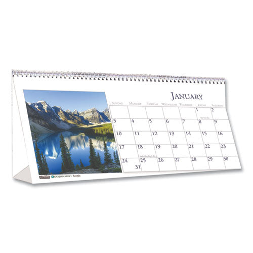 Recycled Scenic Photos Desk Tent Monthly Calendar, 8.5 X 4.5, 2021