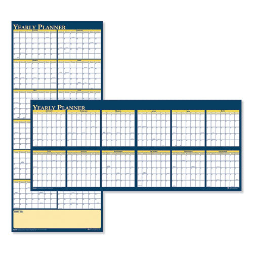 Recycled Reversible Yearly Wall Planner, 60 X 26, 2021