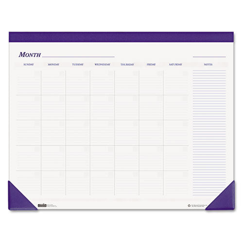 Nondated Desk Pad Calendar, 22 X 17, Blue