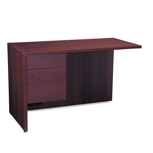 10500 Series L Workstation Return, 3-4 Height Left Ped, 48w X 24d, Mahogany