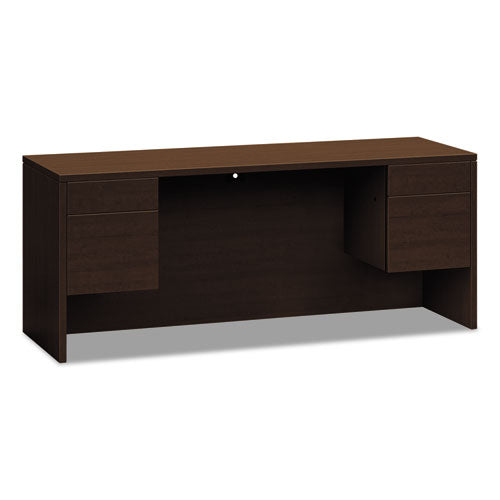 10500 Series Kneespace Credenza With 3-4-height Pedestals, 72w X 24d, Harvest