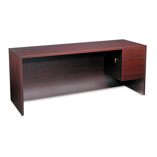 10500 Series 3-4-height Right Pedestal Credenza, 72w X 24d X 29.5h, Mahogany
