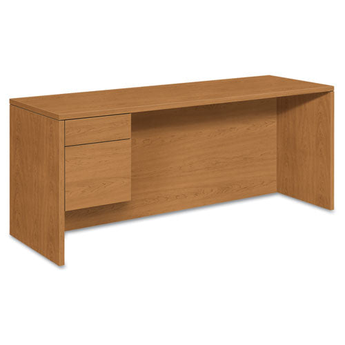 10500 Series 3-4-height Left Pedestal Credenza, 72w X 24d X 29.5h, Harvest