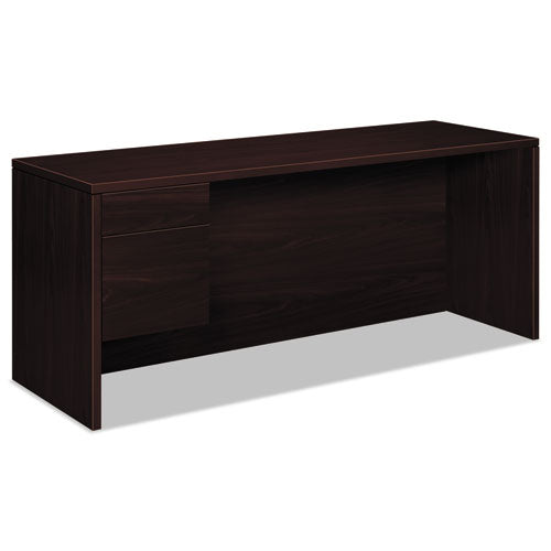 10500 Series 3-4-height Left Pedestal Credenza, 72w X 24d X 29.5h, Mahogany
