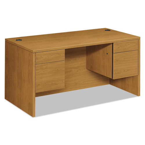 10500 Series 3-4 Height Double Pedestal Desk, 60w X 30d X 29.5h, Harvest