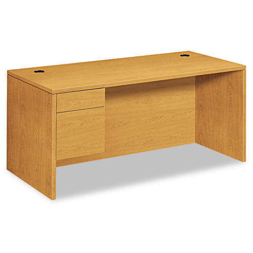 10500 Series 3-4 Height Pedestal Desk, 66w X 30d X 29.5h, Harvest