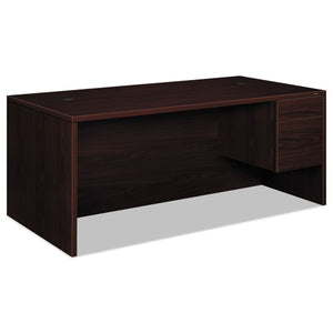 10500 Series Large "l" Or "u" Right 3-4 Height Pedestal Desk, 72w X 36d X 29.5h, Mahogany