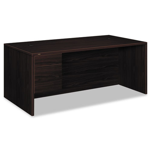 10500 Series Large "l" Or "u" 3-4 Height Pedestal Desk, 72w X 36d X 29.5h, Mahogany