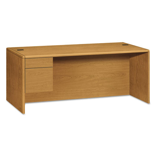 10700 Series Left Pedestal Credenza, 72w X 24d X 29.5h, Harvest