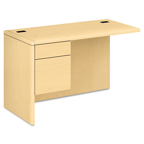 10700 "l" Workstation Return, Left 3-4 Pedestal, 48w X 24d X 29 1-2h, Mahogany