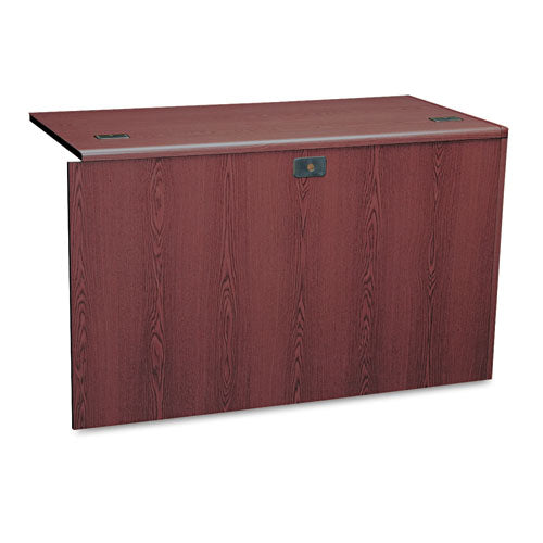 10700 "l" Workstation Return, Left 3-4 Pedestal, 48w X 24d X 29 1-2h, Mahogany