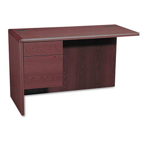 10700 "l" Workstation Return, Left 3-4 Pedestal, 48w X 24d X 29 1-2h, Mahogany